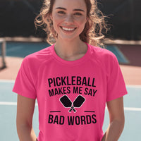 Load image into Gallery viewer, Funny Women's "Pickleball Makes Me Say Bad Words" Premium T-shirt